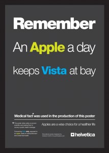 A great example of good typography usage in an ad for iMac.