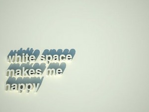 White space makes a difference. 