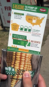 A discount coupon for fuel also shares message about ethanol production.